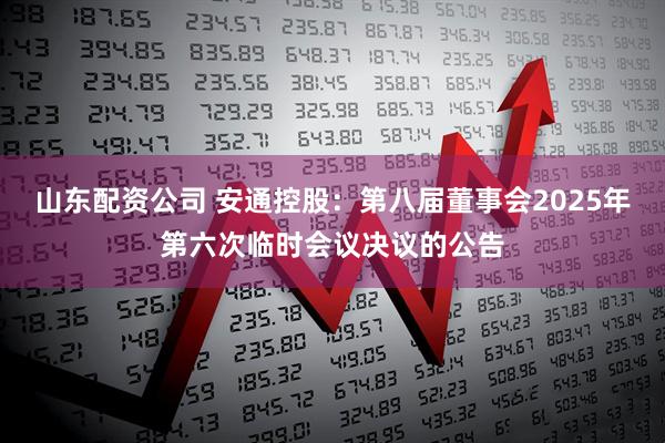 山东配资公司 安通控股：第八届董事会2025年第六次临时会议决议的公告